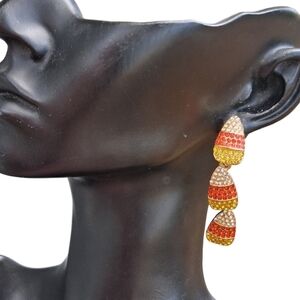 Halloween Candy Corn Dangle Earrings